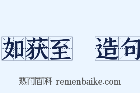 如获至寶造句是什么意思的图片